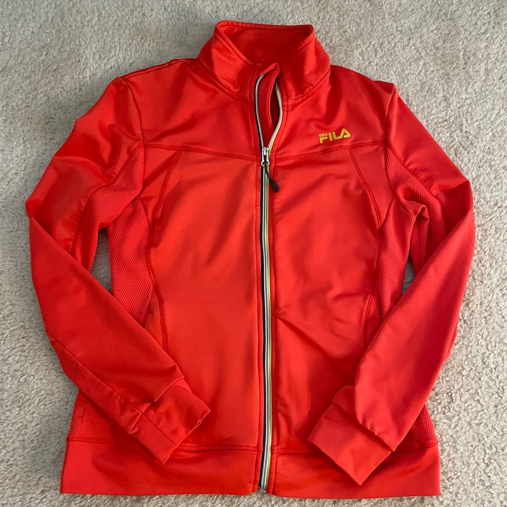 Bright Orange Fila Jacket